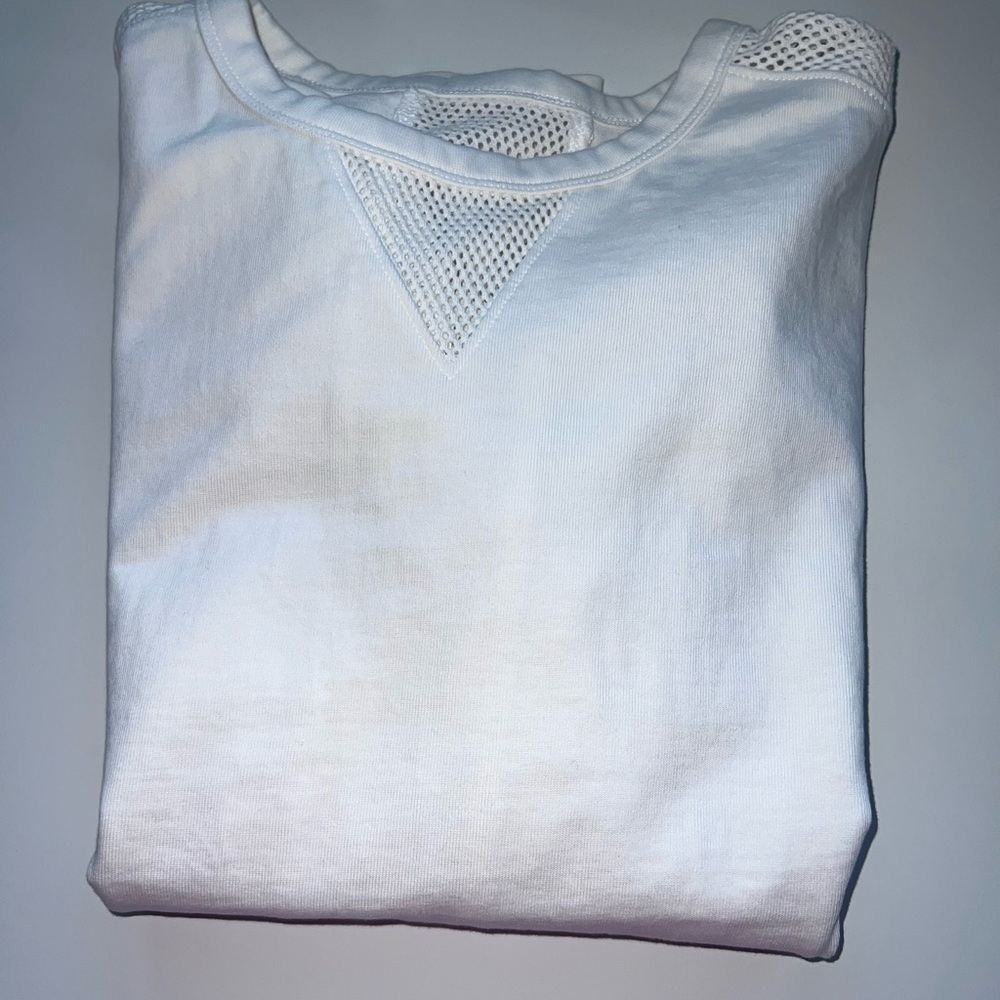 Athleta Soft White Crewneck Top